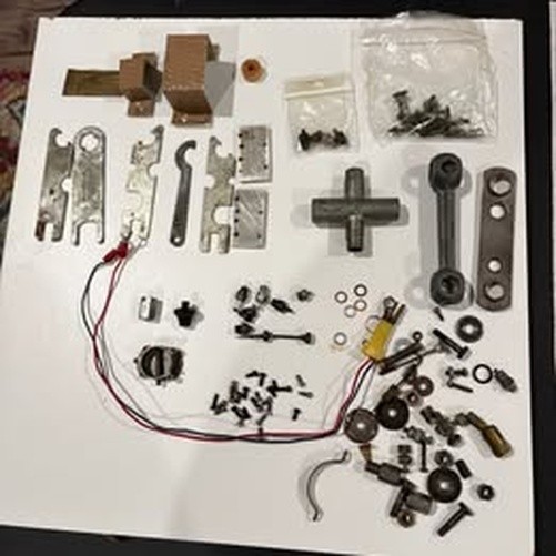 Vintage RC Model Airplane Parts & Tools Lot – Hardware, Wrenches, Repair Parts