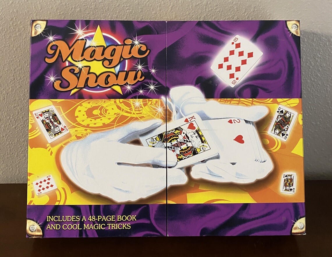 Childrens MAGIC SHOW Kit Trick Set Show Wand Card Learn Beginner Kit Kids 6+