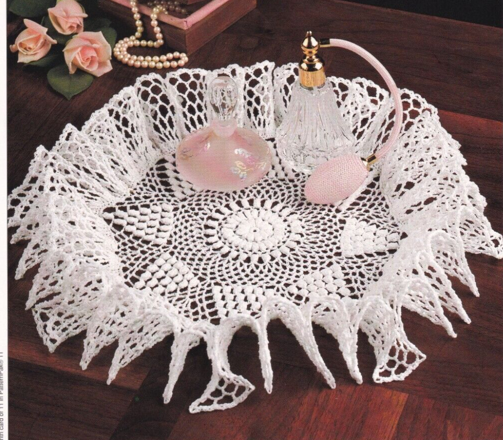 Crochet Pattern Instructions POPCORN POINTS DOILY