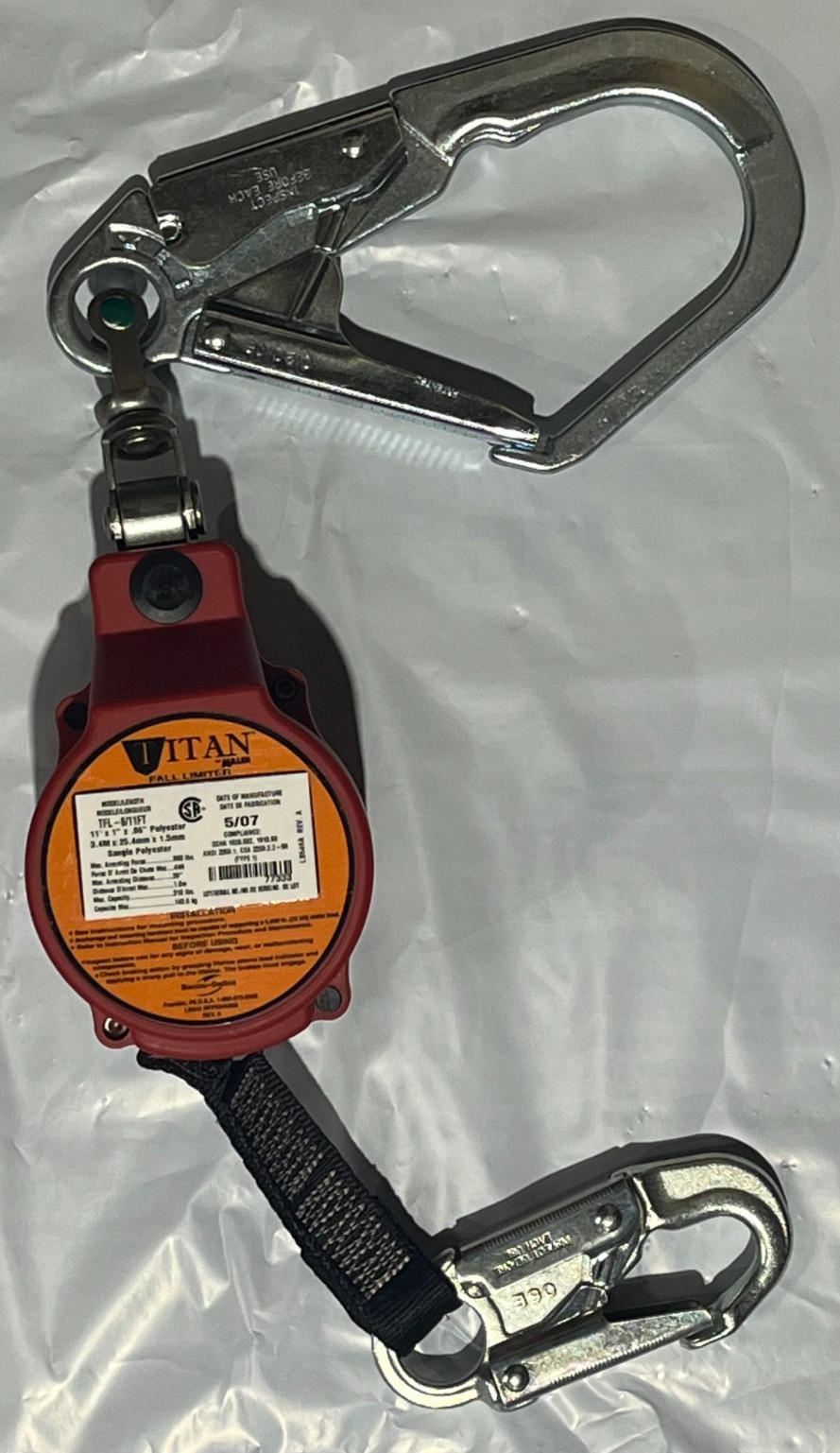 Miller 11' FT SRL Retractable Lifeline Lanyard Construction Fall Protection
