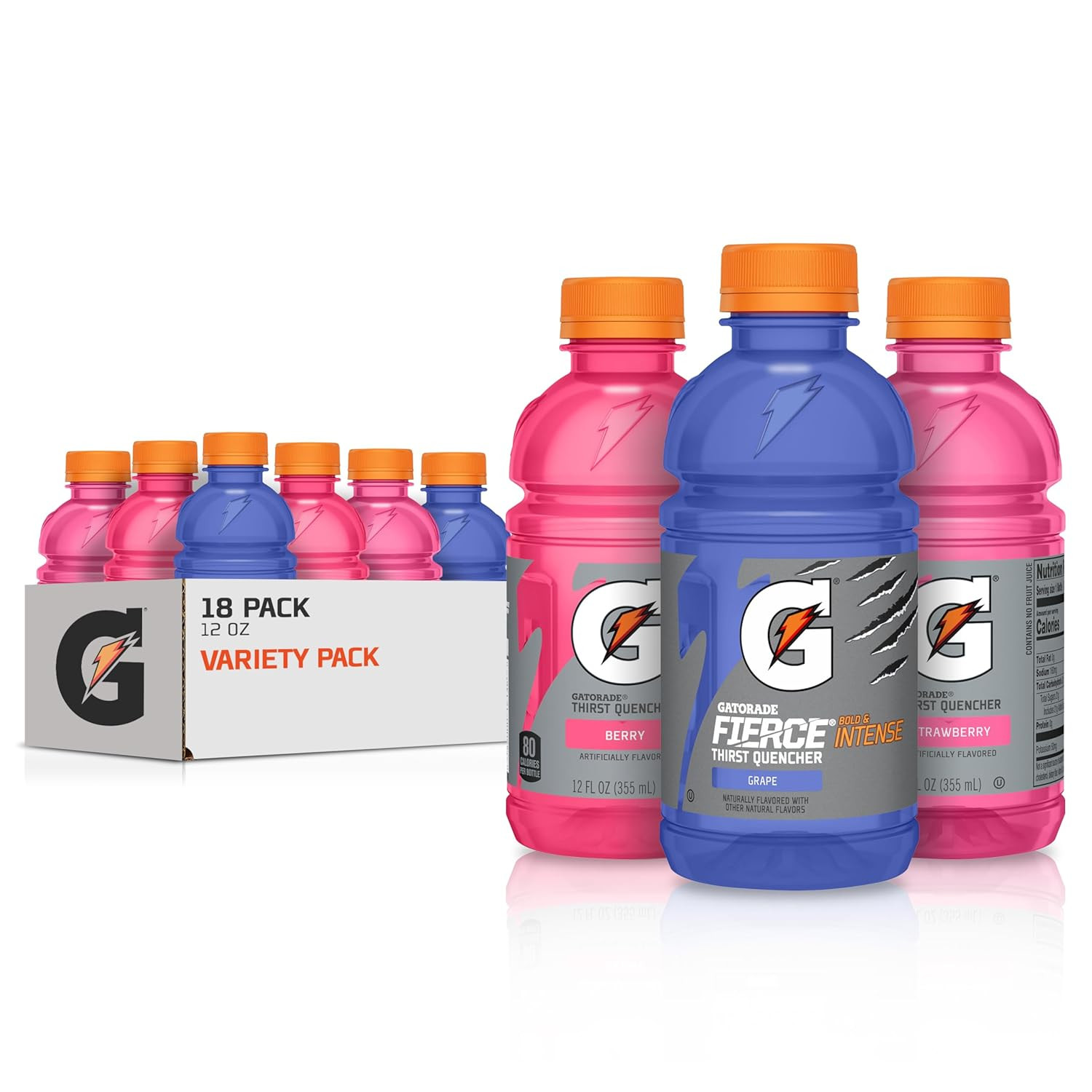 Gatorade Thirst Quencher, Grape Berry, Strawberry Variety Pack, 12 Fl Oz (Pack o