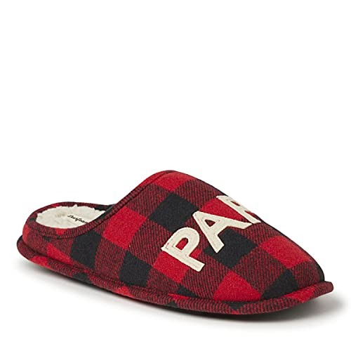 Men's Papa Bear Slipper Medium Buffalo Plaid