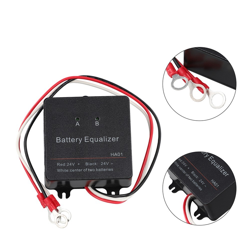 24V Battery Cell Balancer for 2x12 Volt Cells Active Voltage Controller