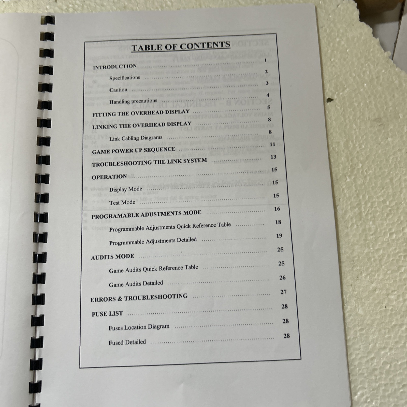 Original Factory Slam N Jam Overhead Arcade VIDEO GAME owners manual