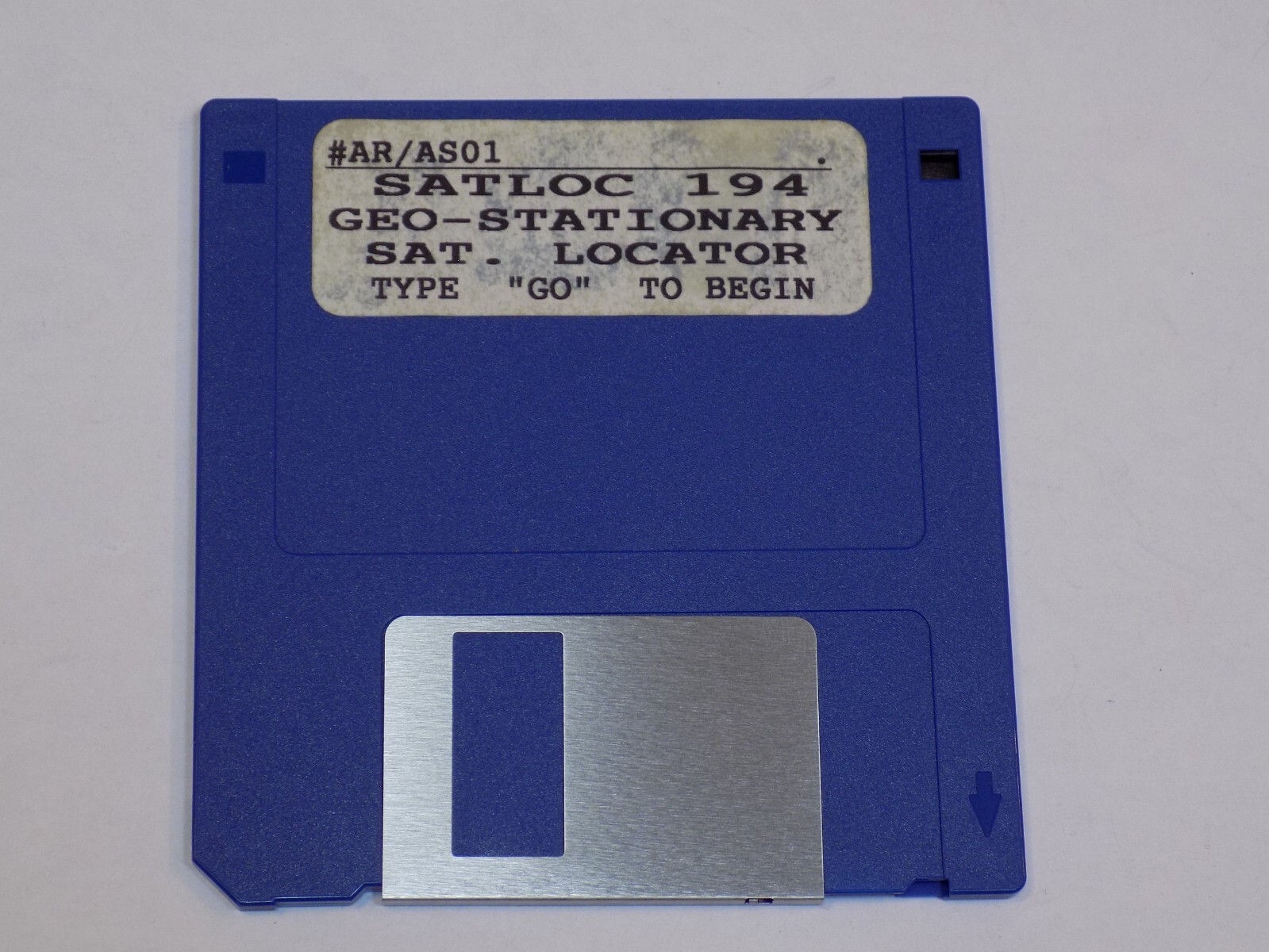 Satloc 194 AR AS01  3.5" Disk Windows PC MS Computer Geo Stationary Sat Locator
