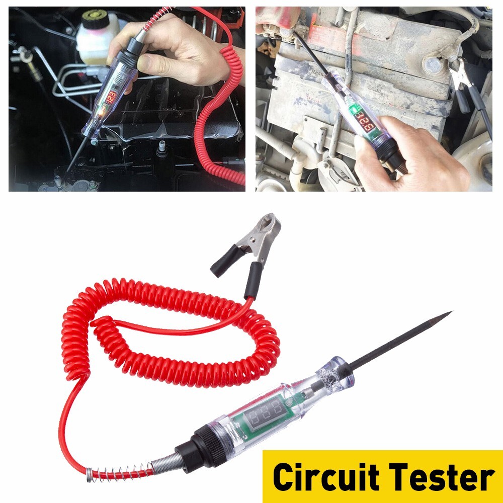 Car Circuit Tester Pen Auto Fuse Test Probe Light Tool For 6V 12V 24VDC Voltage
