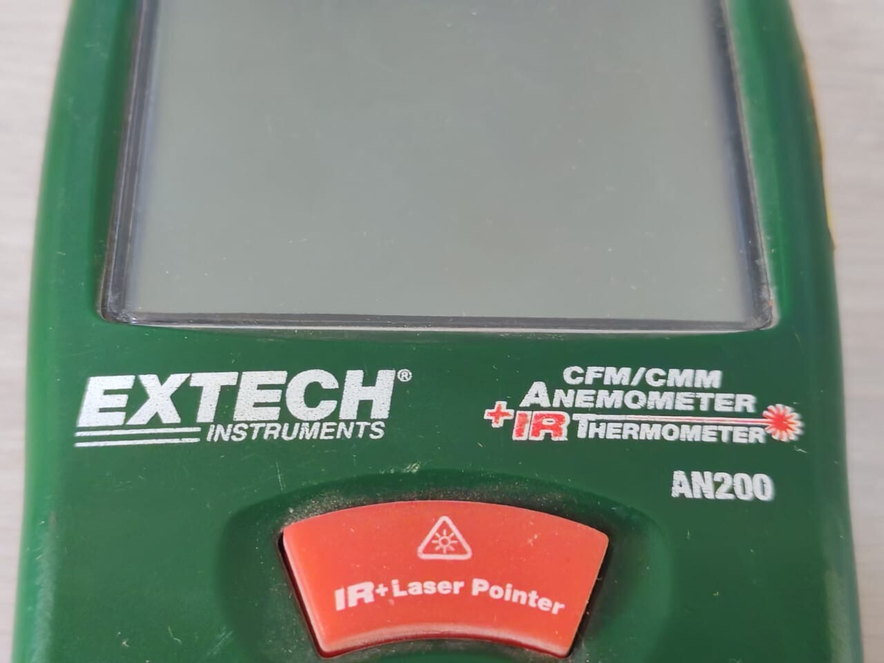EXTECH INSTRUMENTS AN200 CFM/CMM ANOMOMETER +IR THEROMETER- W/O ANY ACCS.