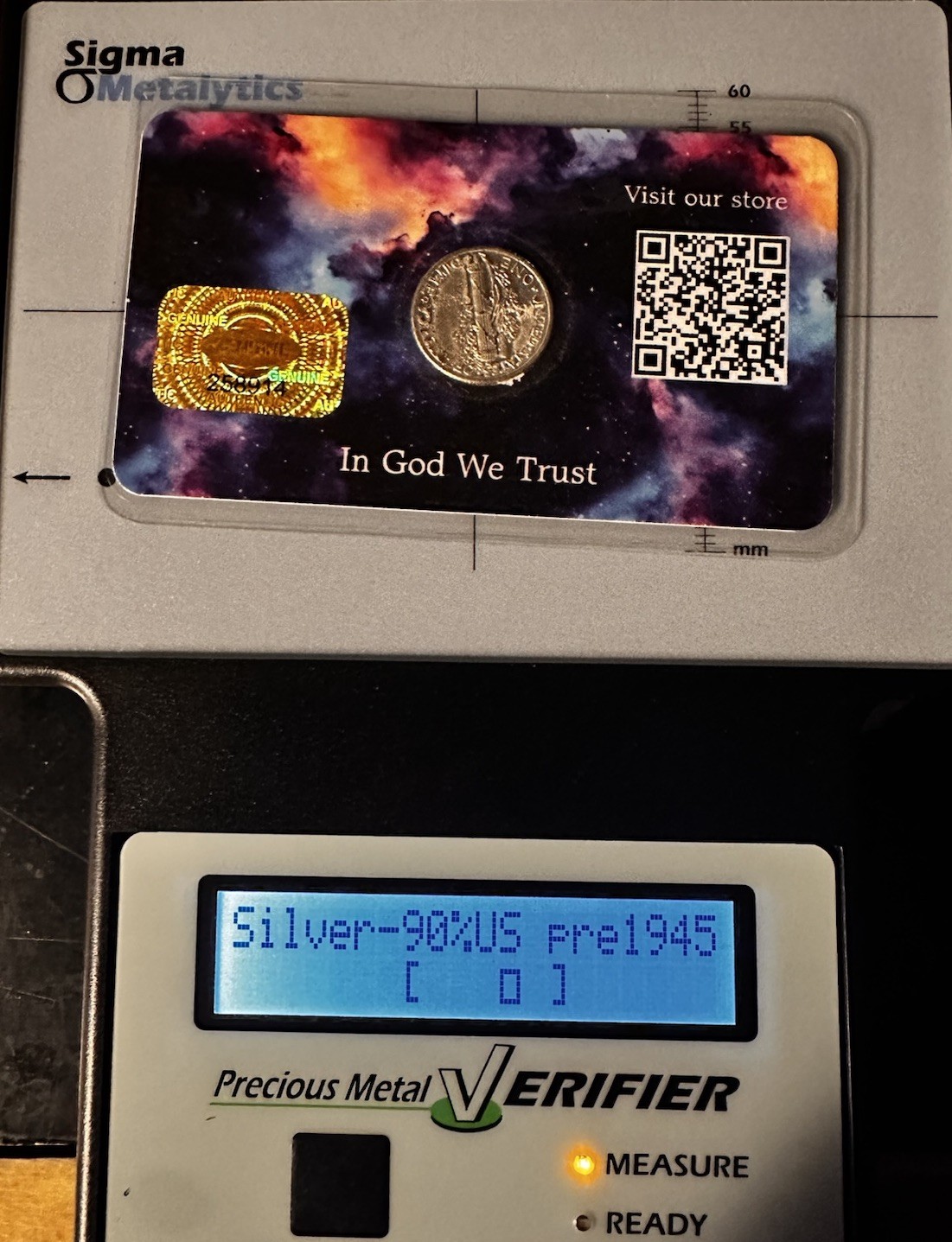 1x AUTHENTIC MERCURY SILVER DIME 90% SILVER COIN IN CUSTOM DISPLAY
