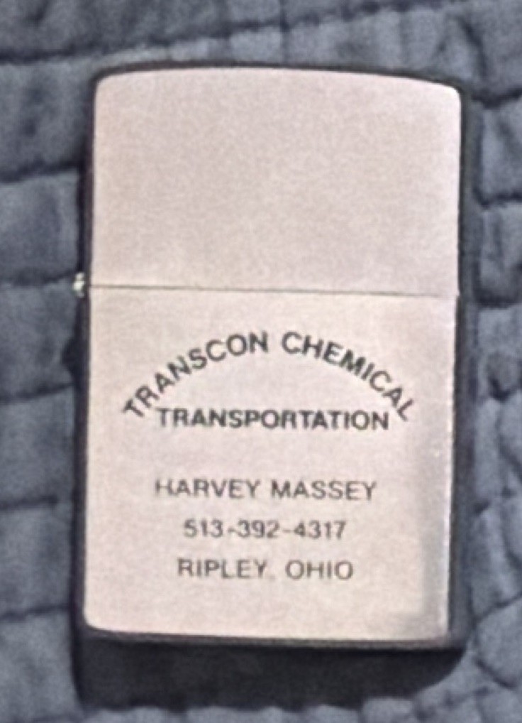 1984 Zippo Transcon Chemical Transportation Logo Lighter USA