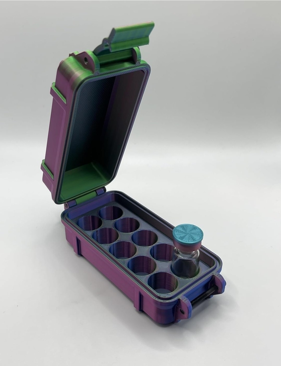 Peptide Storage Case Holds 10 Vials, 3mL Vial Holder, Fridge and Freezer Safe
