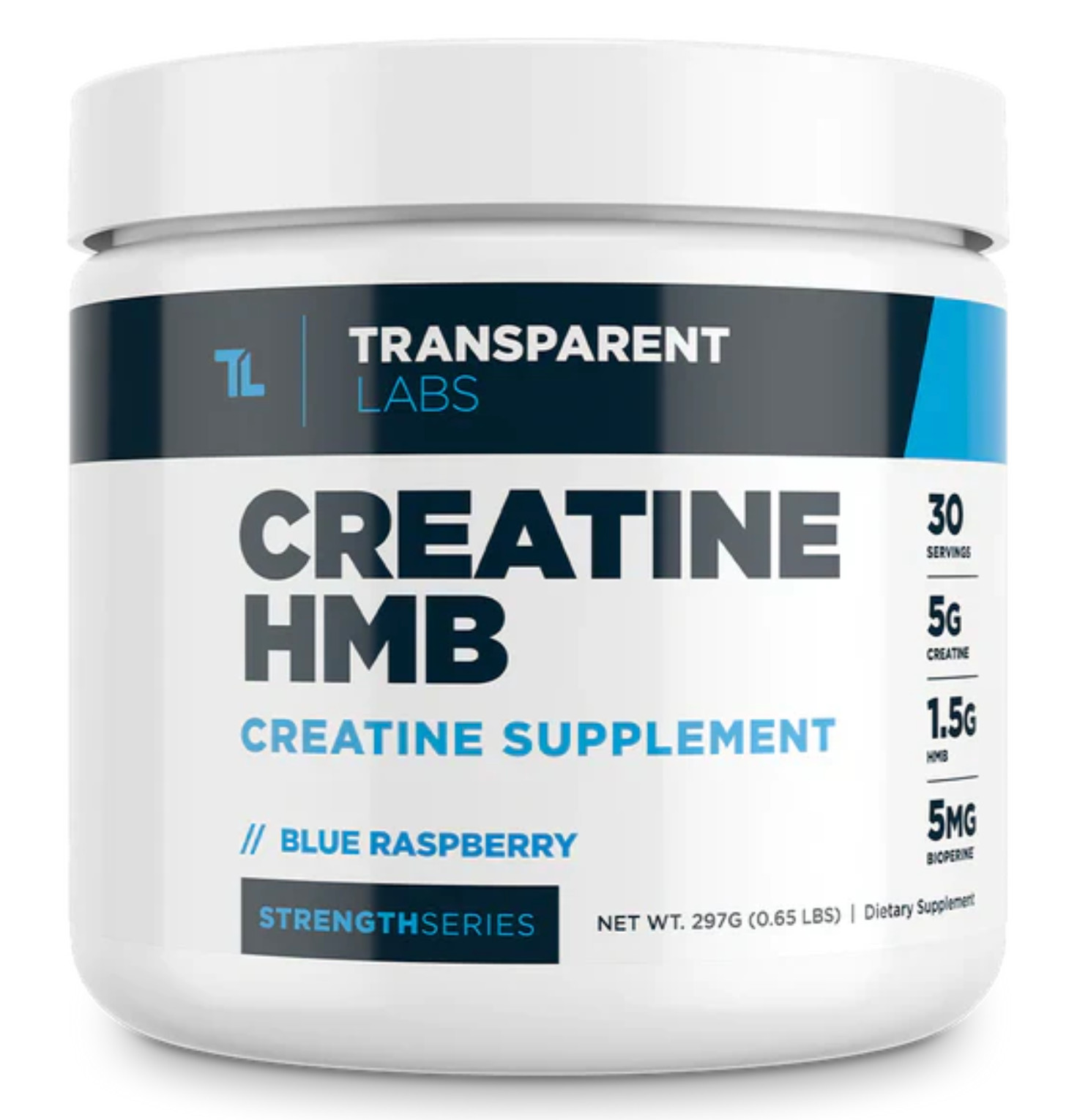 Transparent Labs Creatine Monohydrate HMB Powder Muscle Strength Blue Raspberry