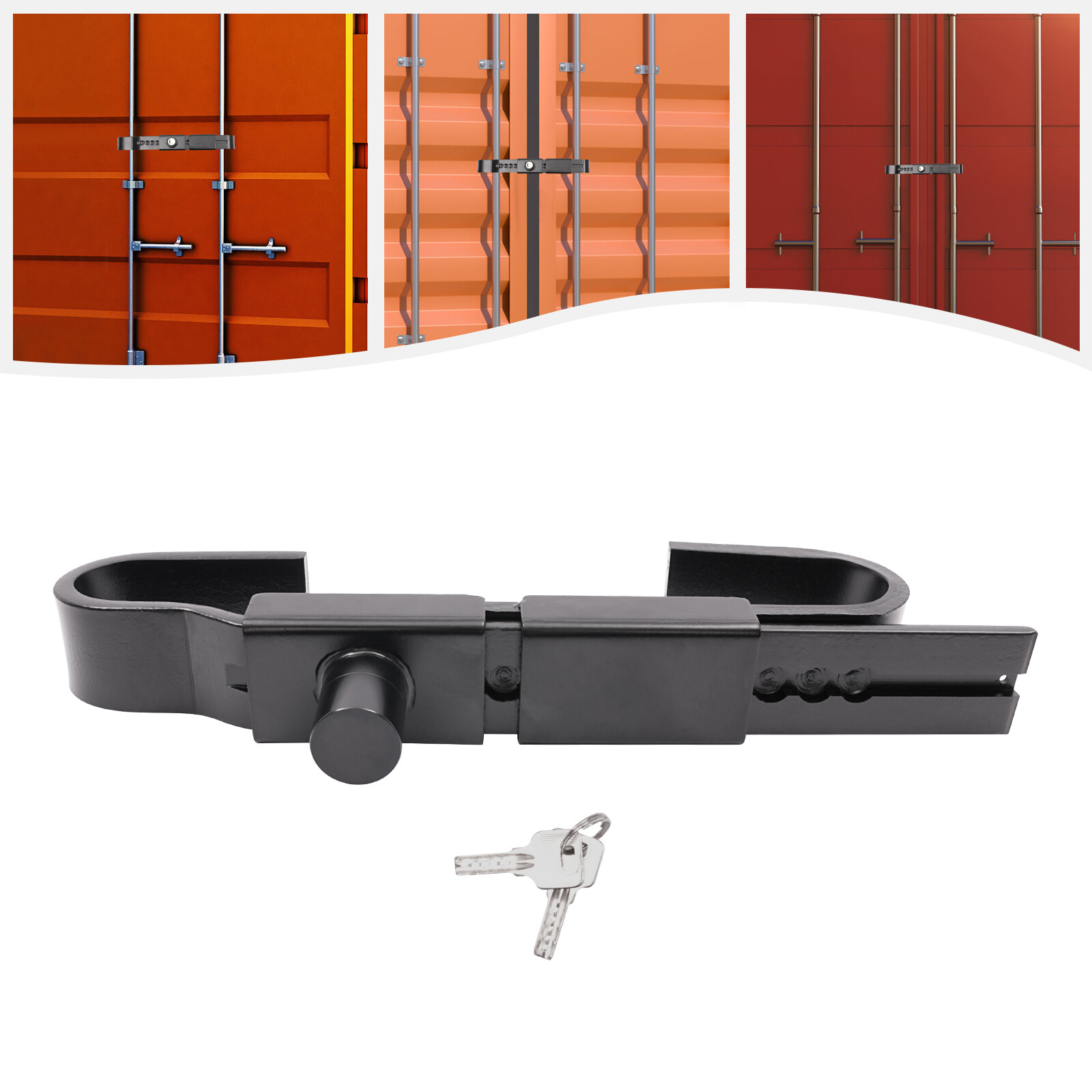 Heavy Duty Cargo Door Lock Thief Proof Security Shipping Container W/ 2 Keys