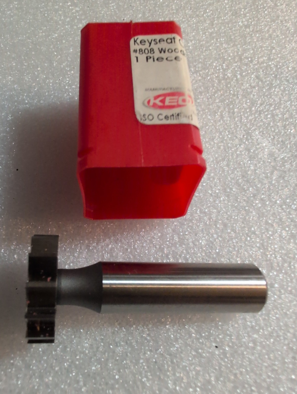 KEO Woodruff Keyseat Cutter #808 1" Cut Dia, 1/2 Shank D Staggered Tooth HSS NEW