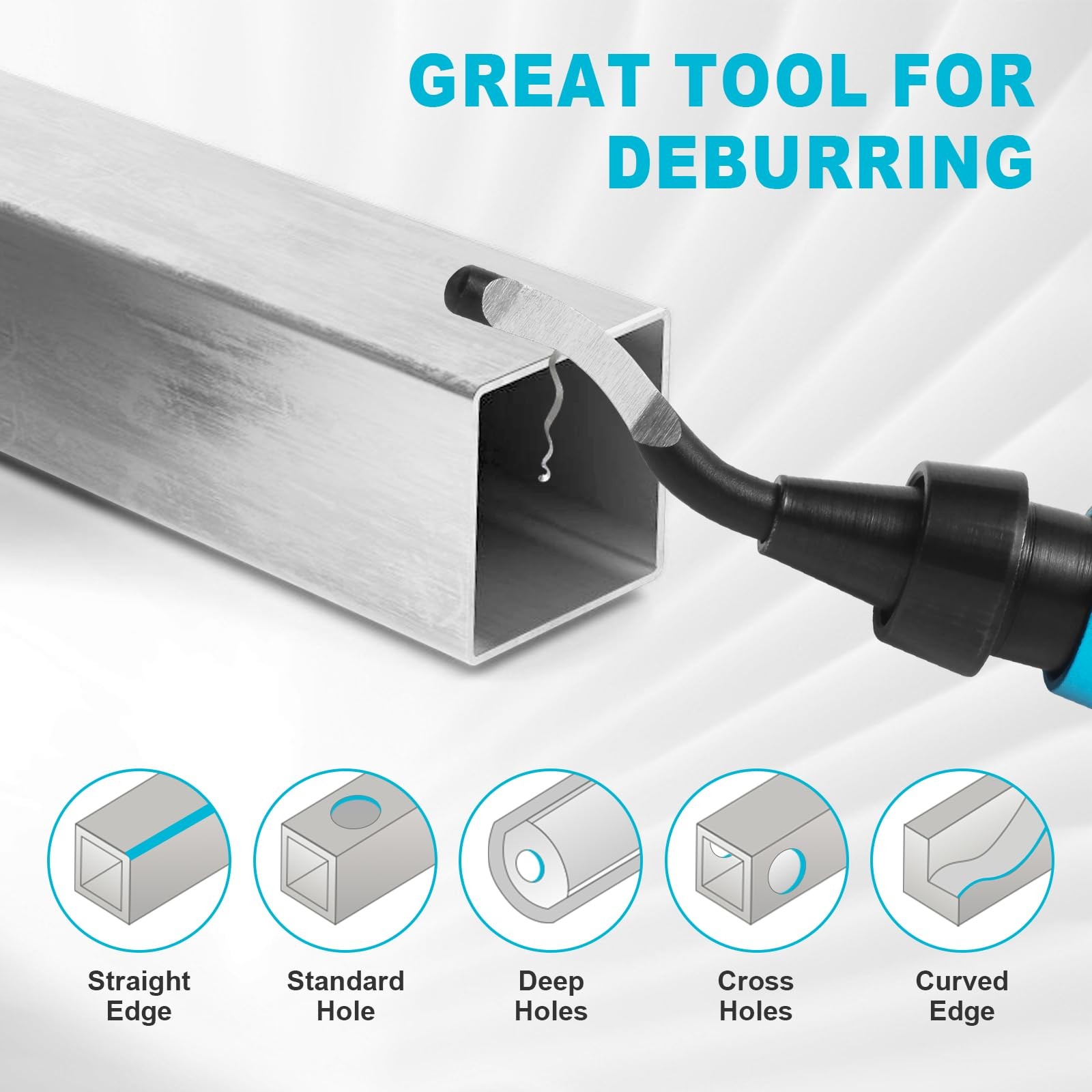 Deburring Tool Set with 11pcs High Speed Steel Swivel Blades, Deburring Tool ...