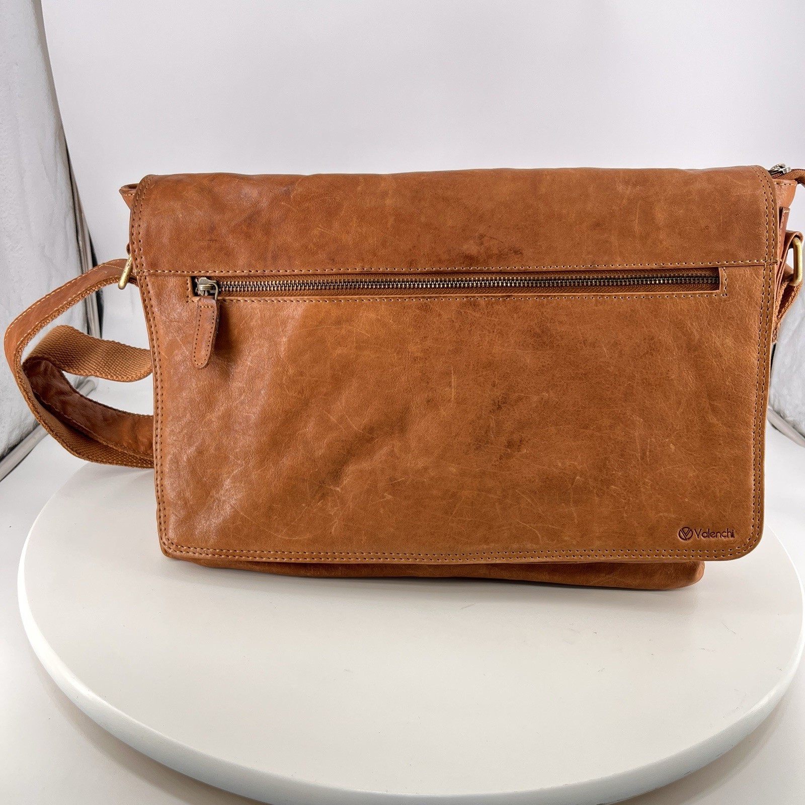 Valenchi Messenger Bag/ Laptop Bag W Shoulder Strap, 14” +/- Used