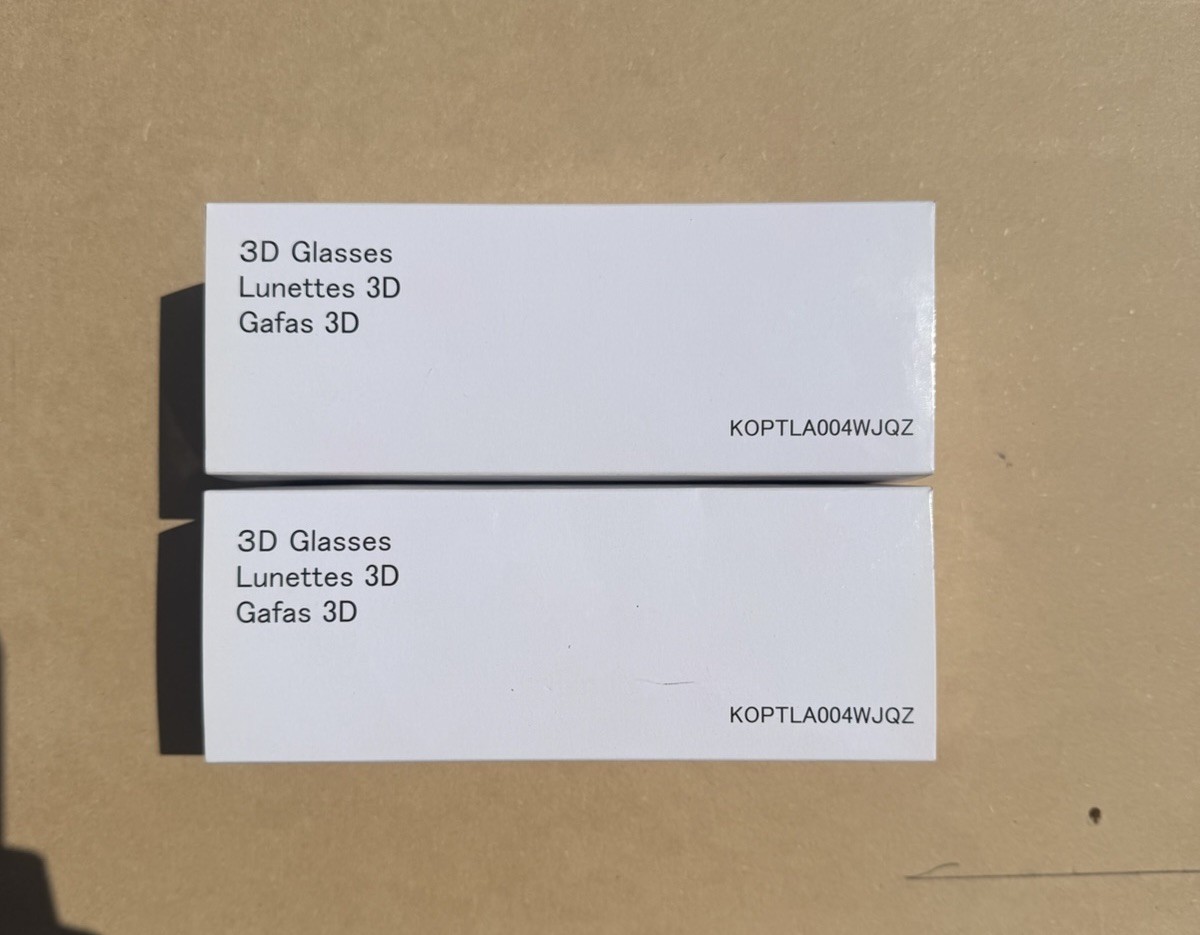 LOT of 2 Pairs of 3D Glasses, LUNETTES 3D TV Model KOPTLA004WJQZ