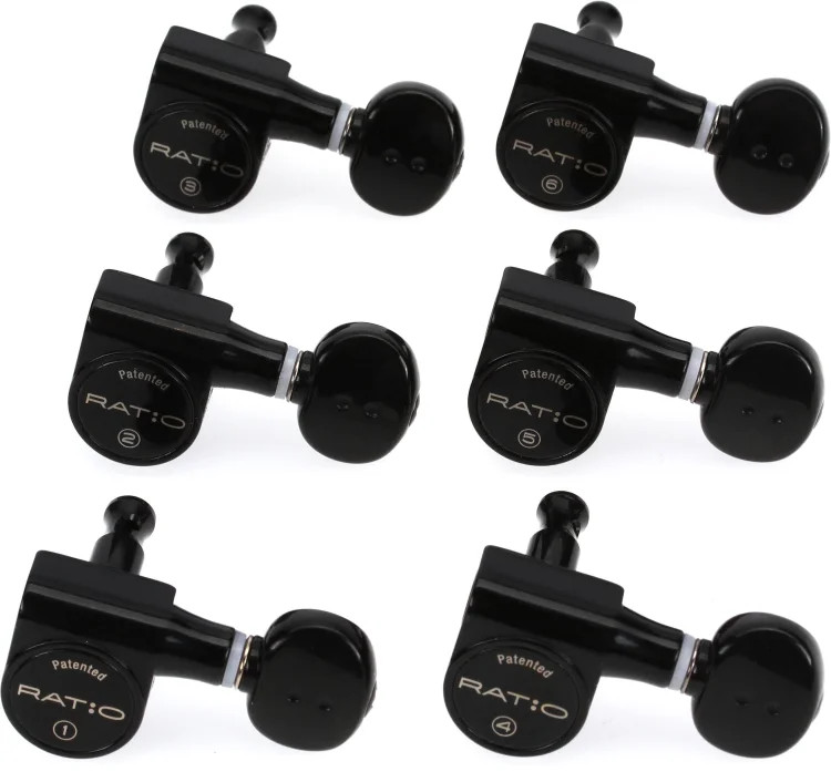Graph Tech PRN-2731-B0 Ratio Electric 6-In-Line Tuned Machine Heads - Classic