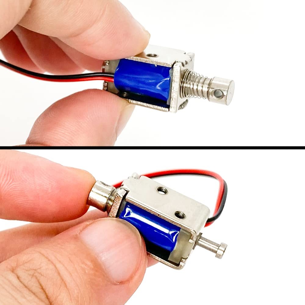 4Pcs DC 12V Micro Push Pull Solenoid Electromagnet Mini Solenoid Linear Actua...