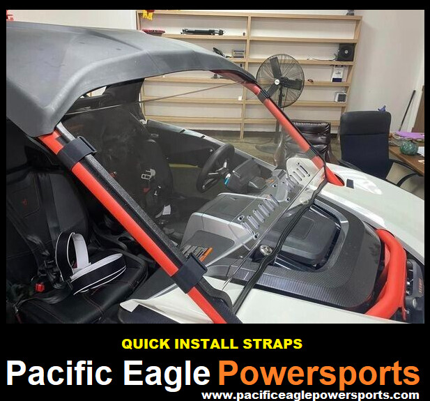 SSR Bison 400U - 200U - 200P Vented Windshield with Quick Install Straps
