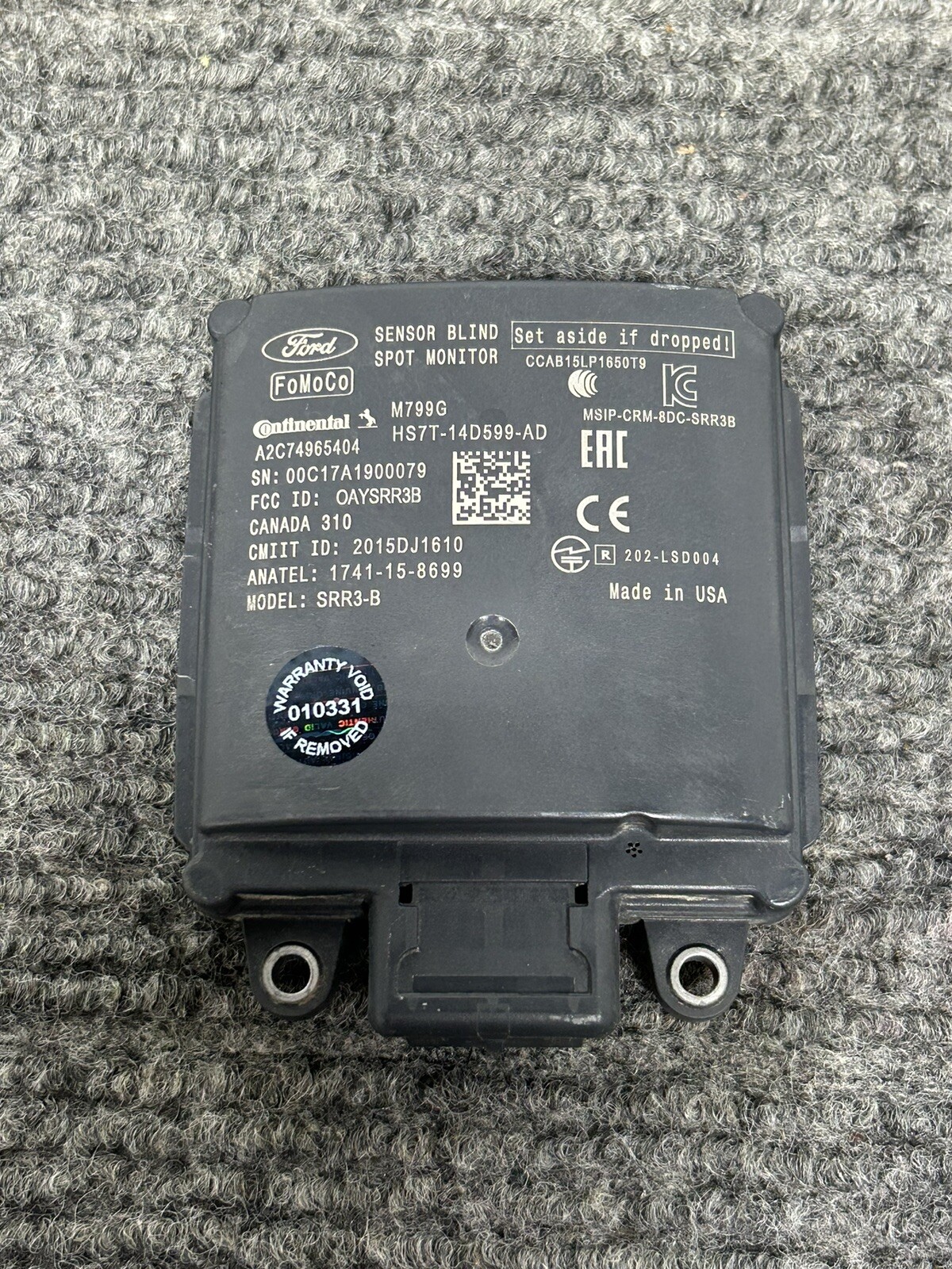 OEM Ford / Lincoln Lane Departure Blind Spot Detection Module - HS7T-14D599-AD