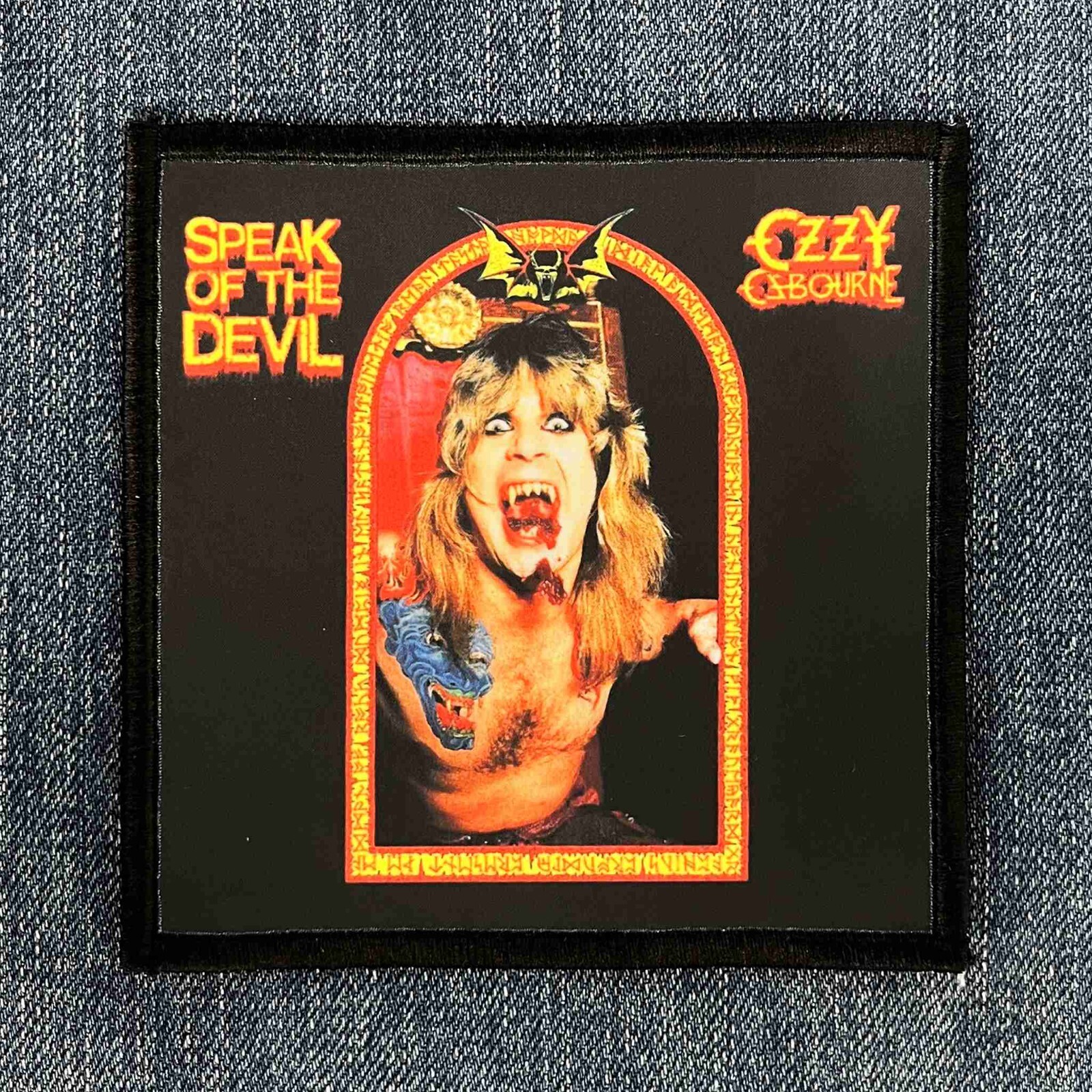 Ozzy Osbourne Speak of The Devil Sublimated Printed Patch Heavy Metal Hard Rock