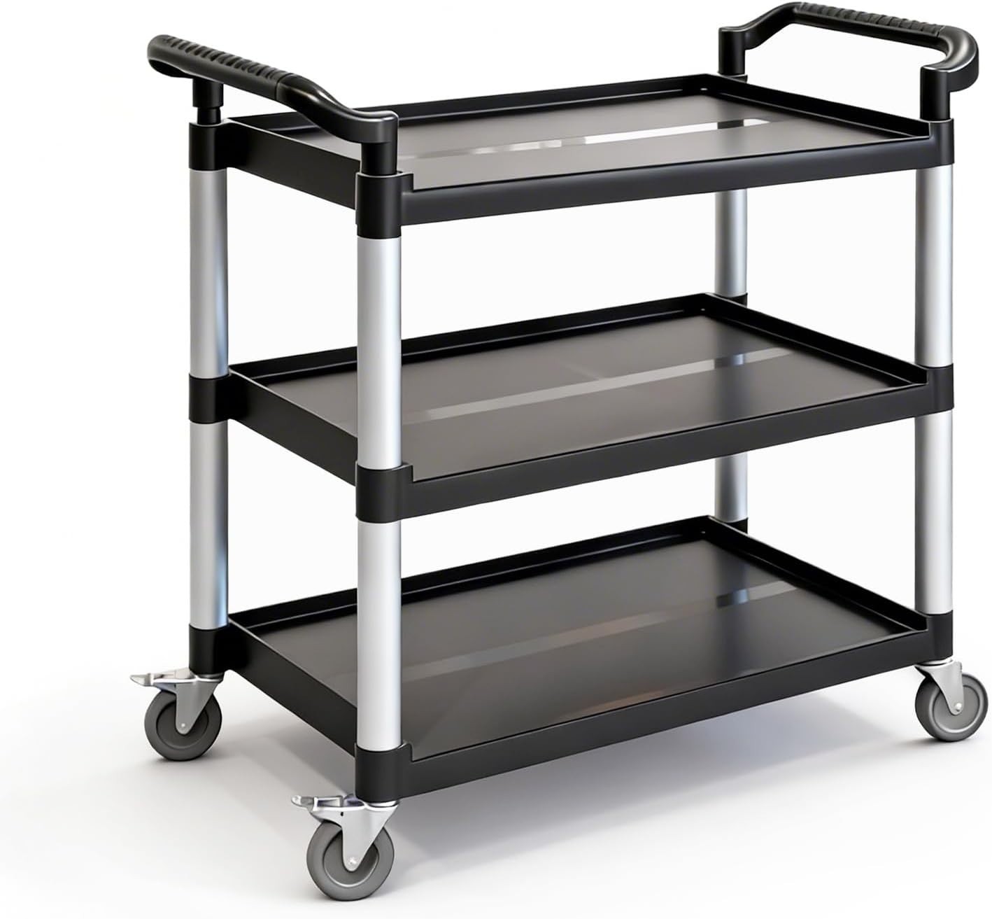 Plastic Commercial Cart Large Size, Heavy Duty Utility Service Cart