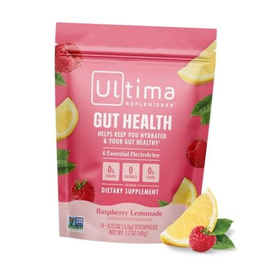 Gut Health Supplement, Raspberry Lemonade, 14 2.54 Ounce (Pack of 1)