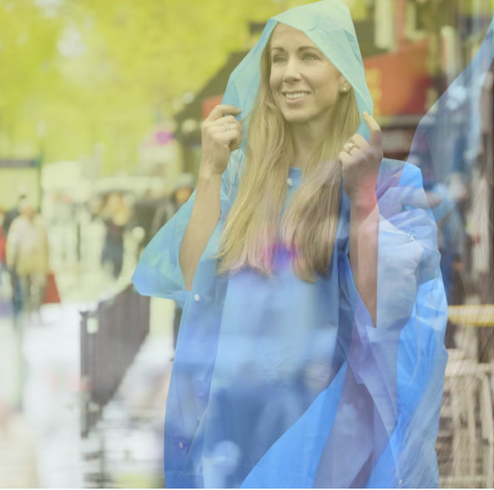 Travelon Travel Rain Poncho - Blue