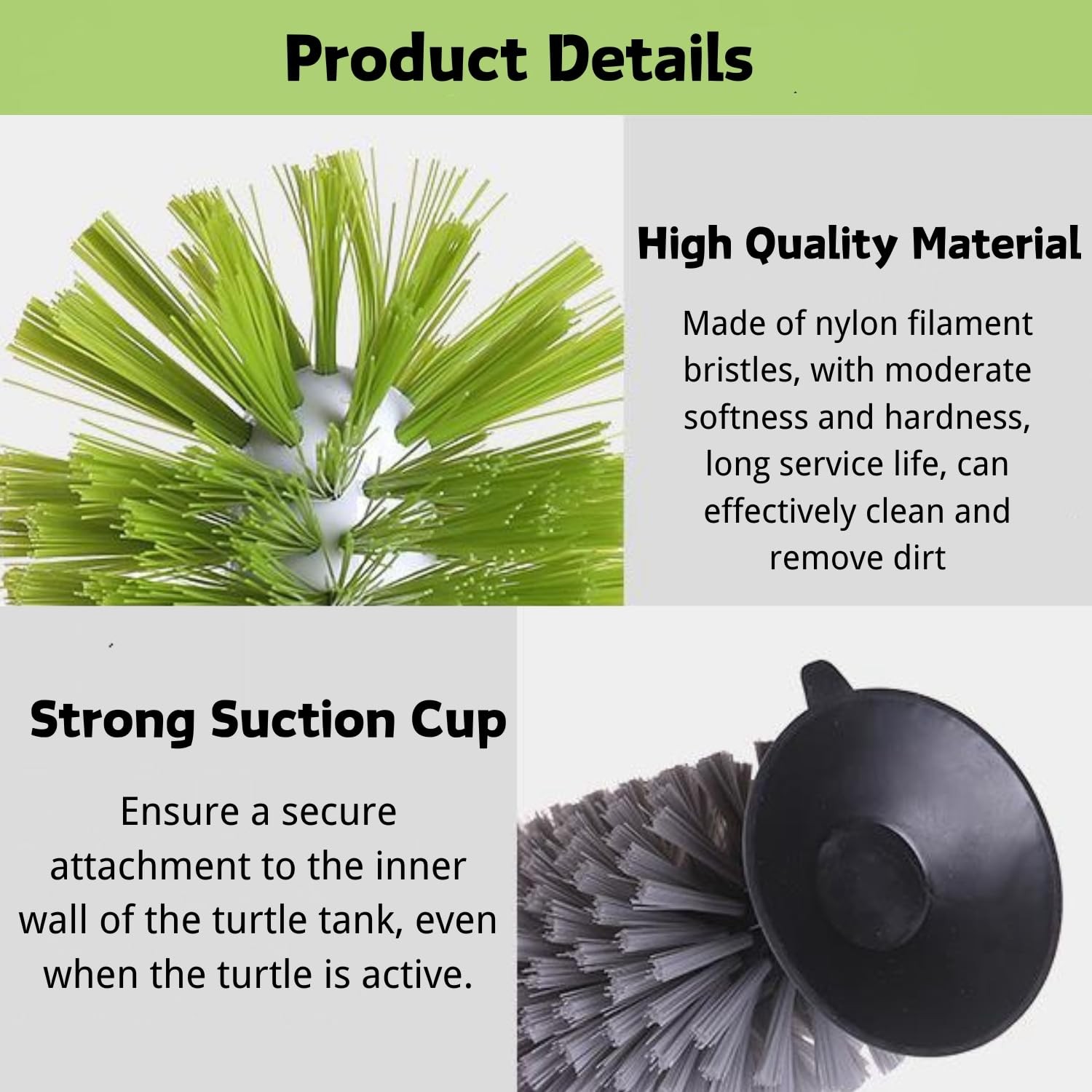 4 Pack Turtle Brush - Turtle Shell Cleaning Brush with Suction Cup for Tank R...