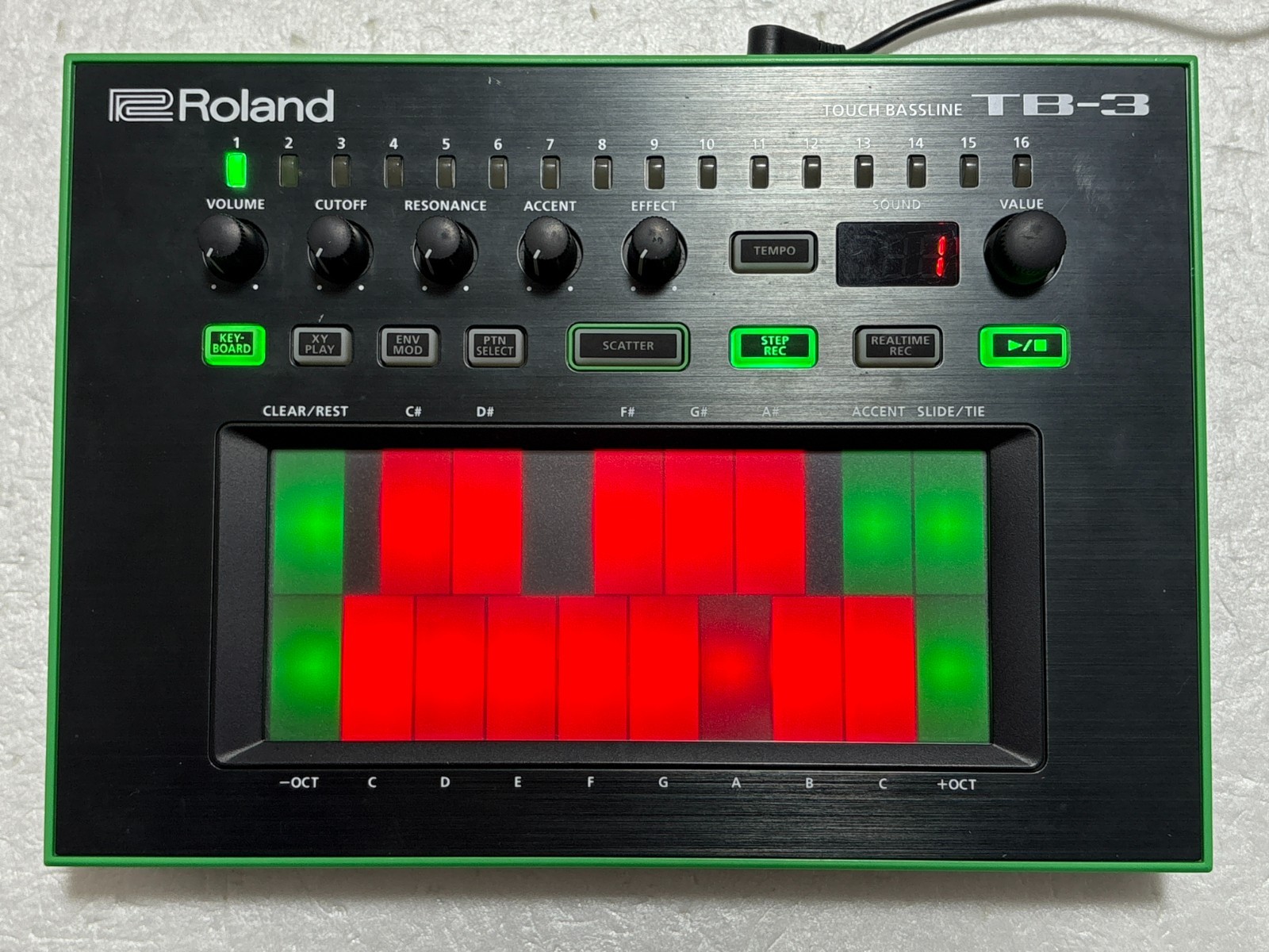 Roland TB-3 AIRA Touch Bassline Synthesizer with Adapter Used from Japan