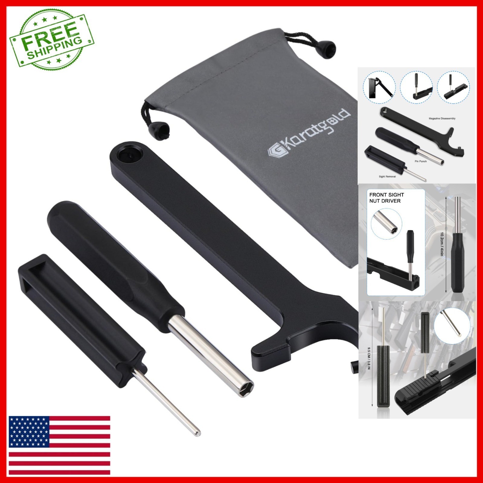 Glock Tool Kit for Glock 17 19 22 26 27 43 Accessories with Bag