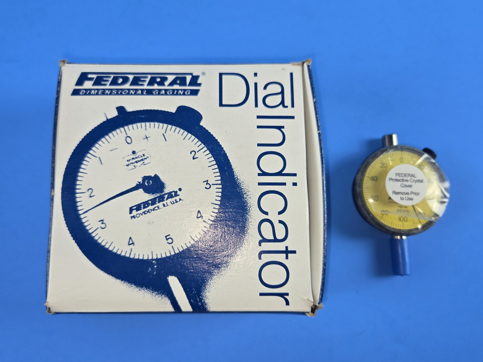 FEDERAL #P81-R1 MIRACLE MOVEMENT DIAL INDICATOR .02mm VINTAGE NOS