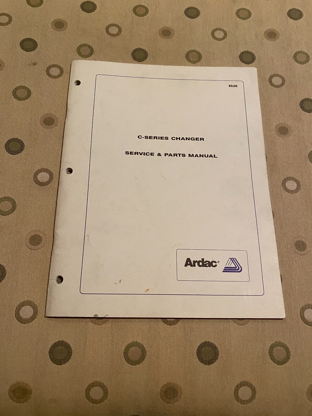 Ardac C-Series Changer Service & Parts Manual, NOS