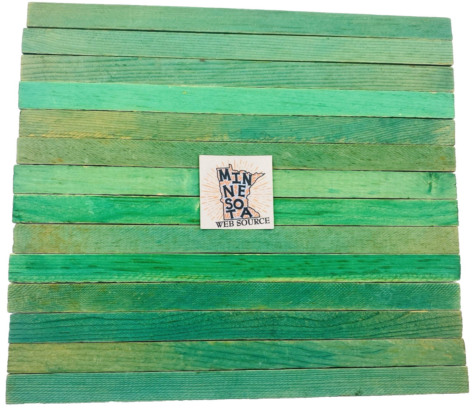 (14) Vtg Playskool Lincoln Logs 12" Green Roof Slats – USED OEM