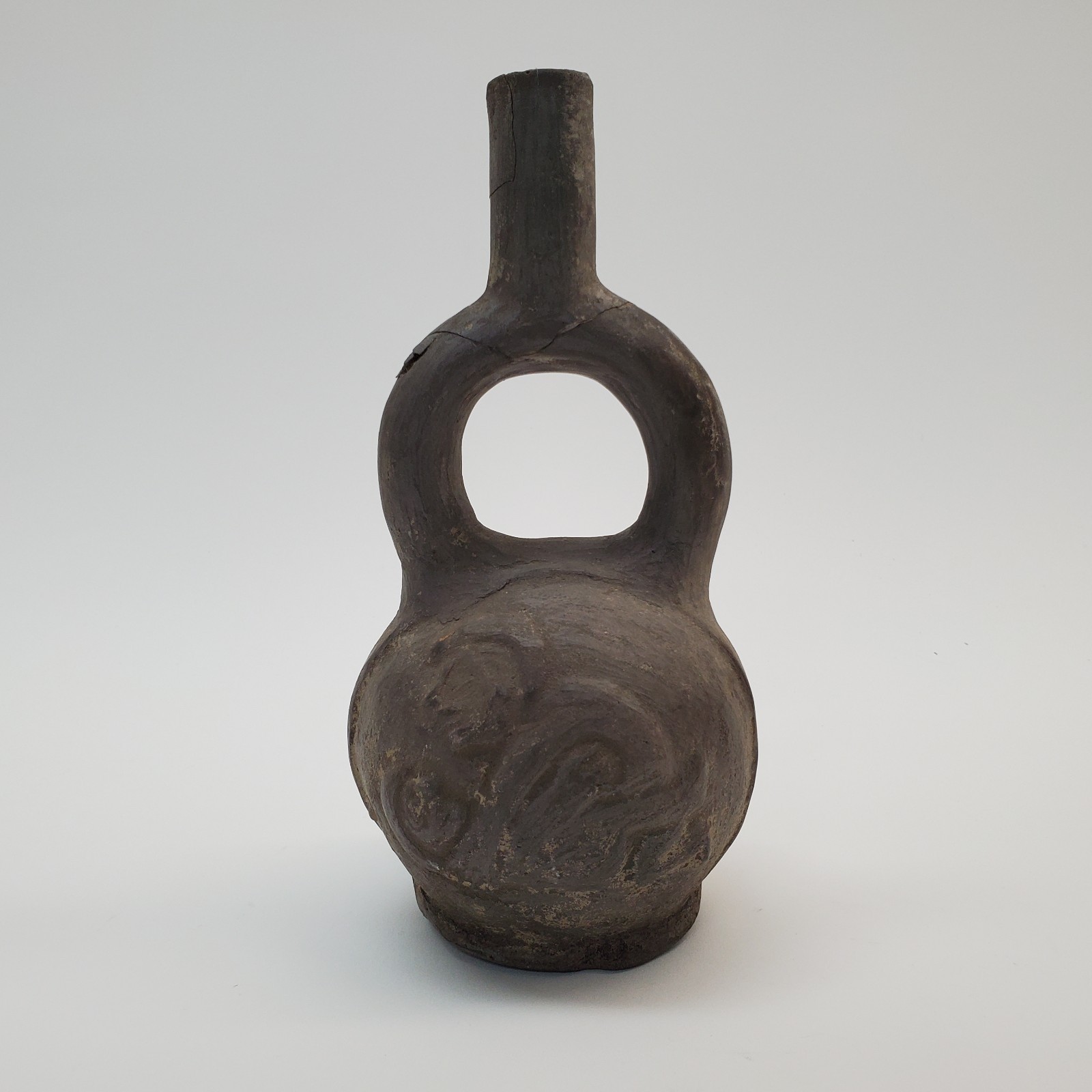 Pre-Columbian Style Moche Stirrup Spout Erotic Effigy Vessel Ceramic Pottery