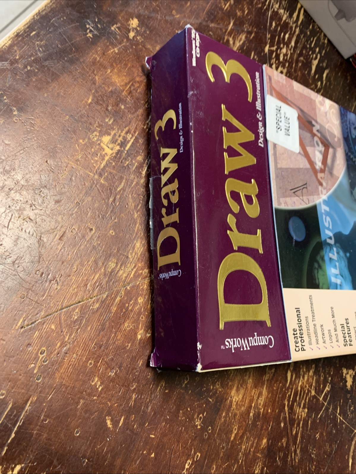 Draw 3 Compu Works - Design & Illustration CD-Rom Disc for Windows PC