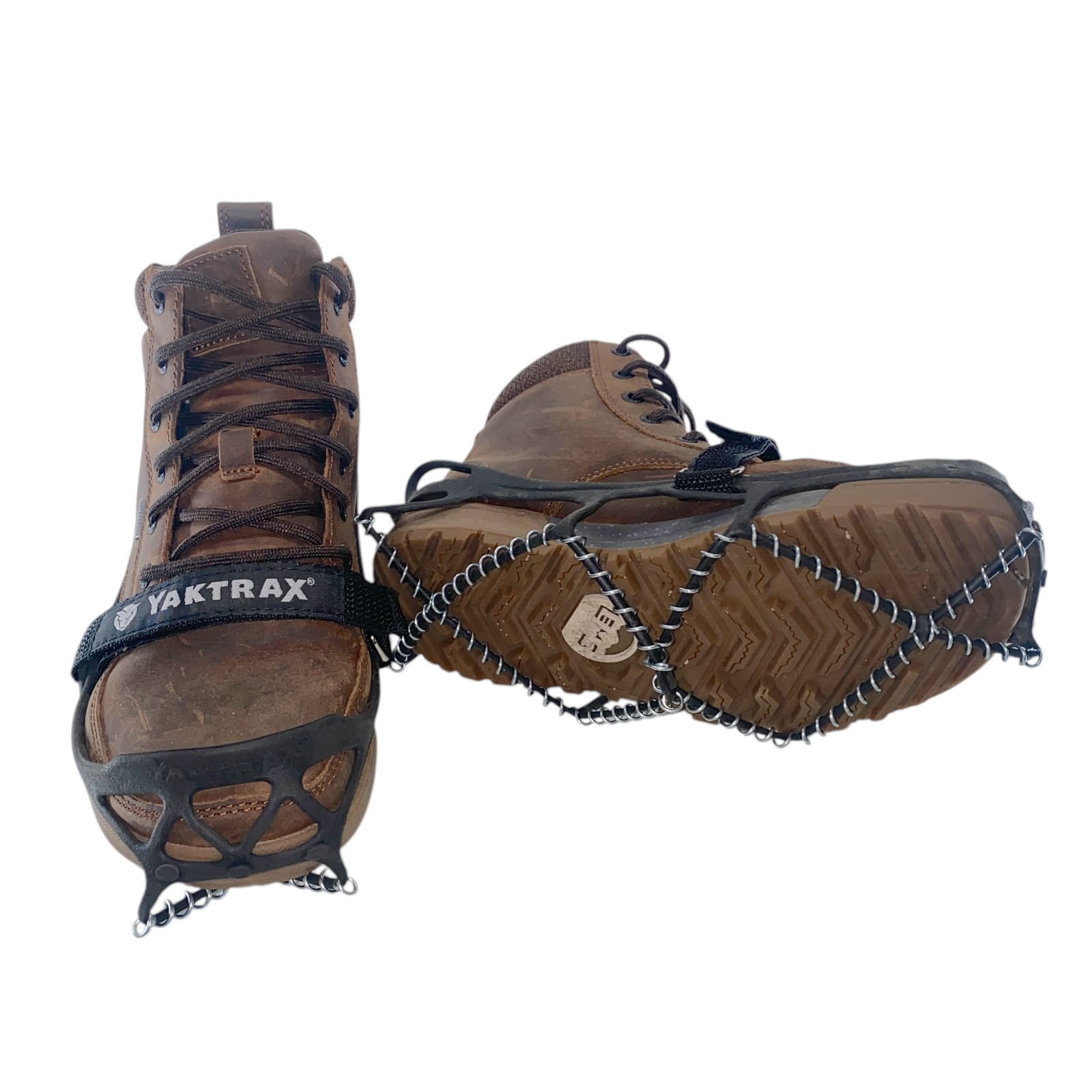 YakTrax Hiking Cleats Pro Traction Low Profile Rubber Stainless Steel Coils