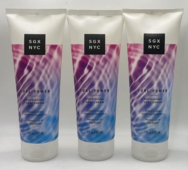 3PK SGX NYC Curl Power Nourishing Curl Cream ~ 7 FL OZ ~ Define + Shine ~ READ