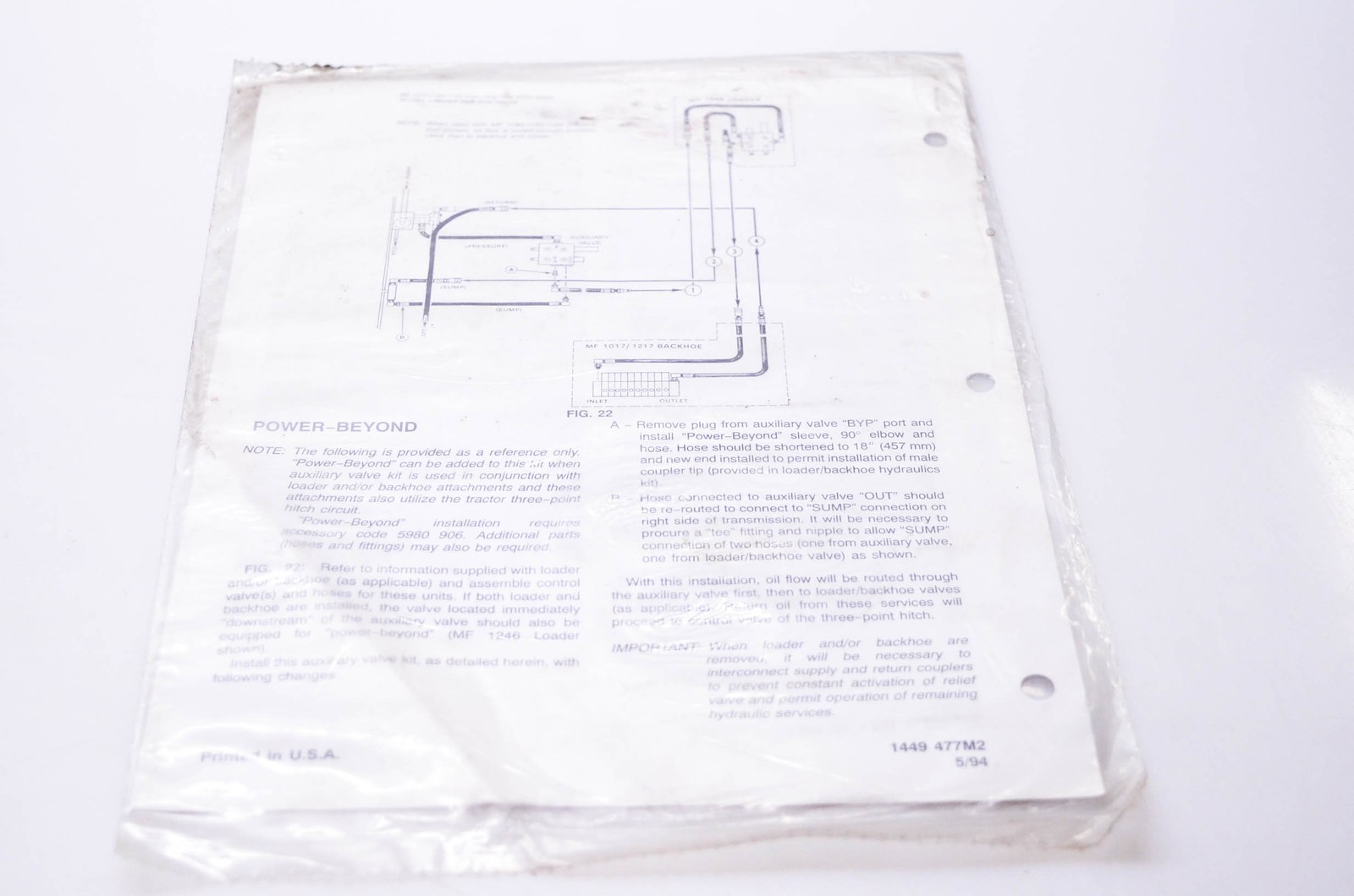 Installation Instructions Auxiliary Control Valve & Couplers