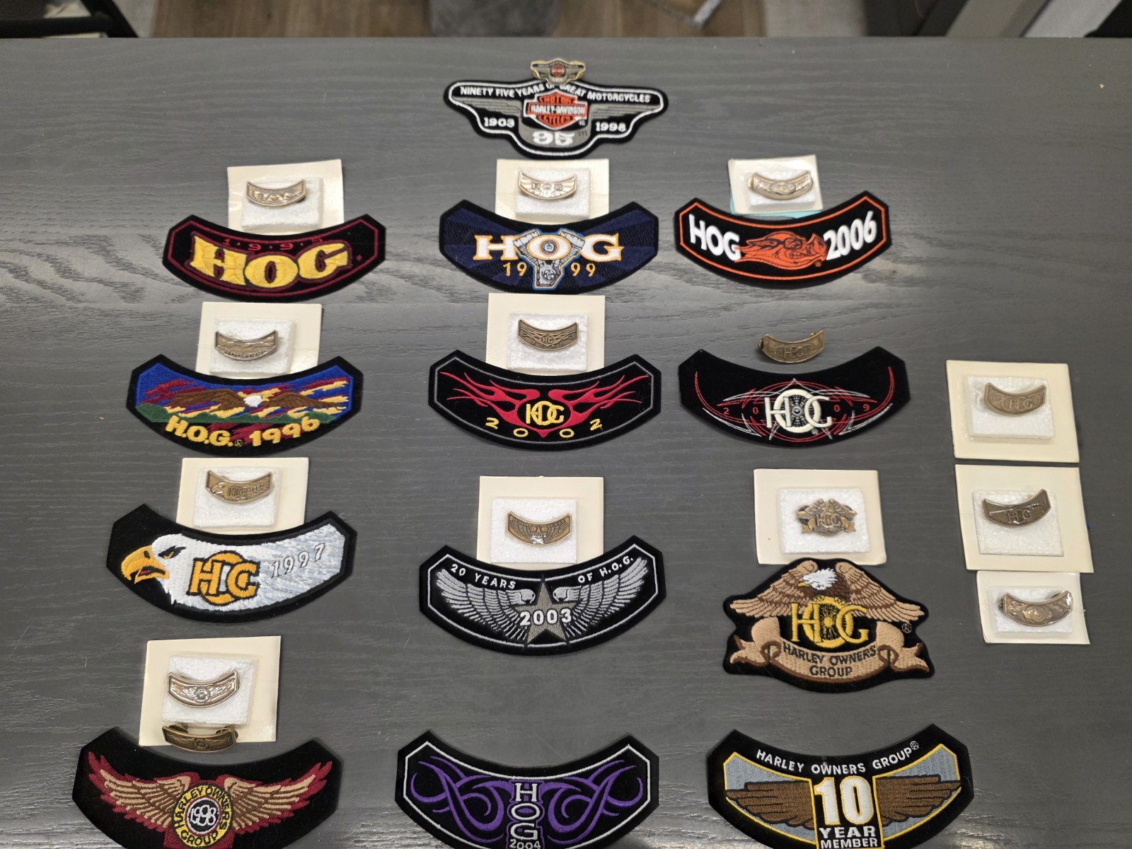 Harley-Davidson HOG Harley Owners Group Pins and Patches Lot