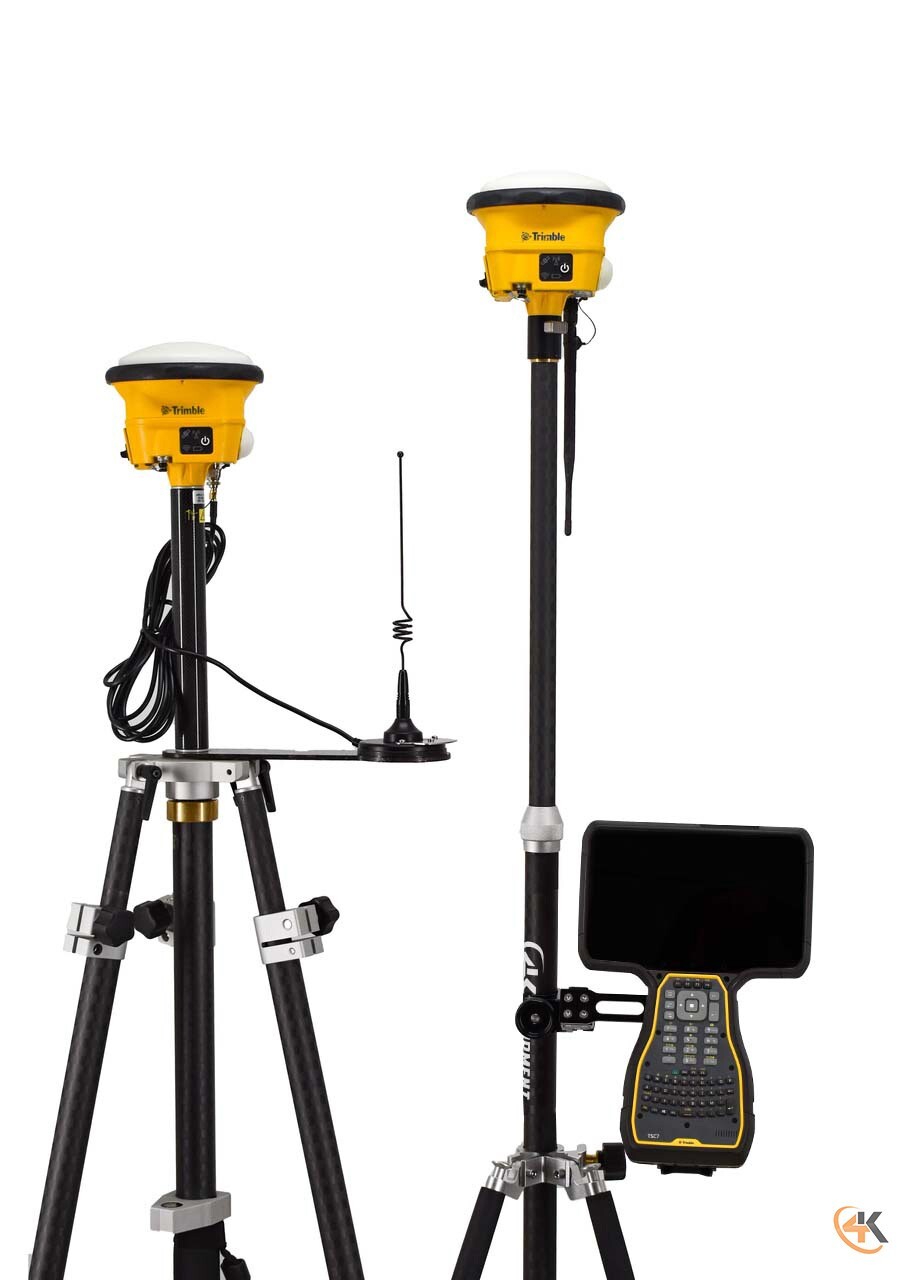 Trimble Dual SPS985 900 MHz GPS GNSS Base/Rover Receiver Kit w/ TSC7 Siteworks