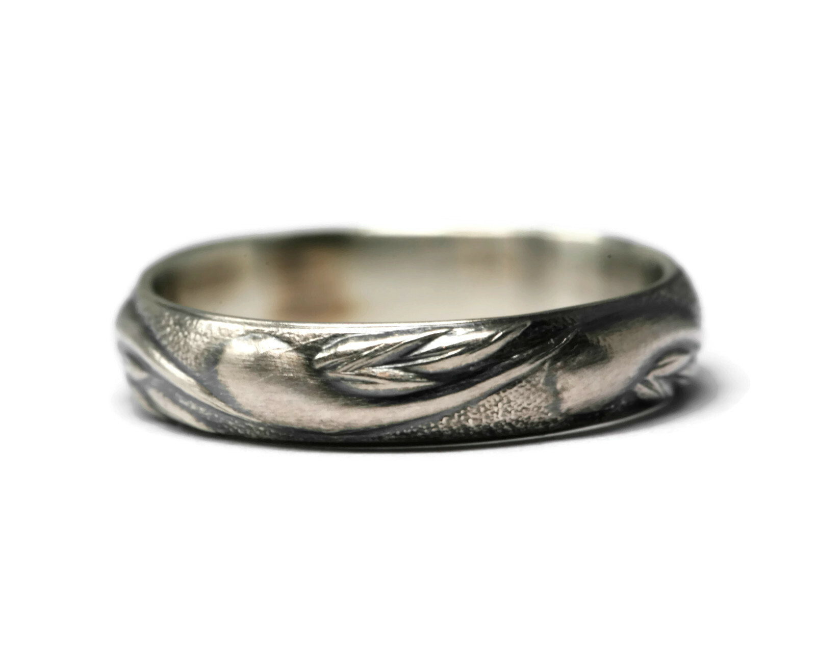 925 Sterling Silver Art Nouveau Style Band