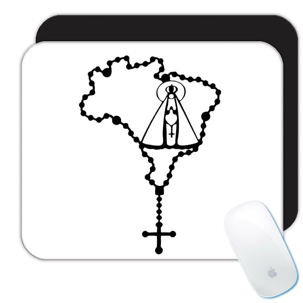 Aparecida Rosary Brasil Map : Gift Mousepad Religion Classic Faith