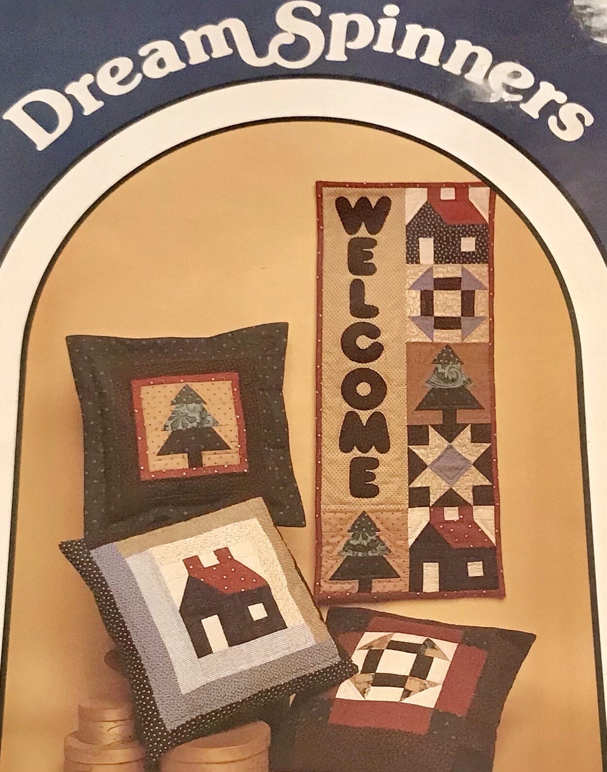HOME SWEET HOME Full Size WELCOME BANNER & 14” PILLOW Quilt Pattern Tree House