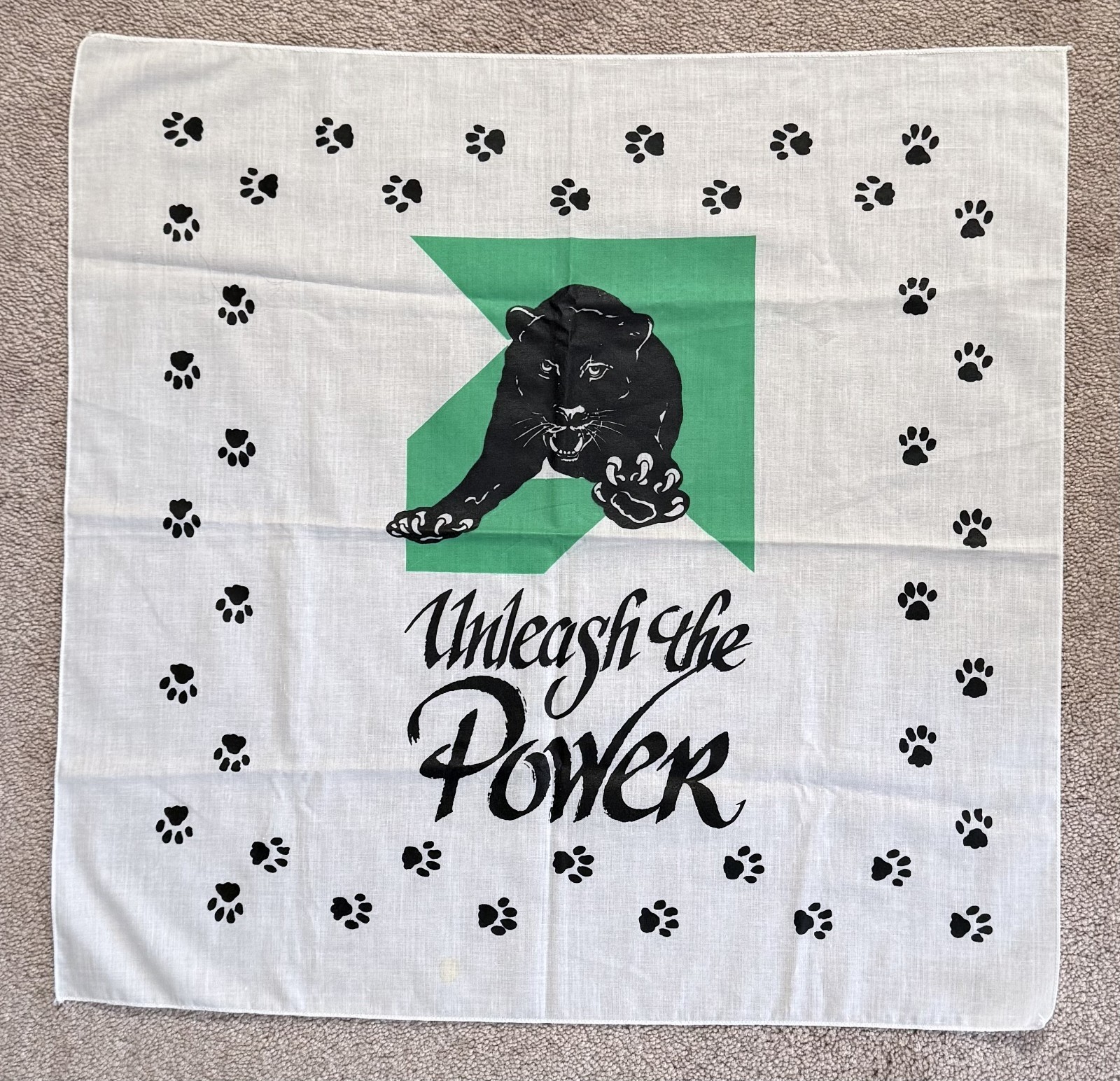 RARE Vintage AMD (Advanced Micro Devices) 90s Bandana w/AMD Logo & Black Panther