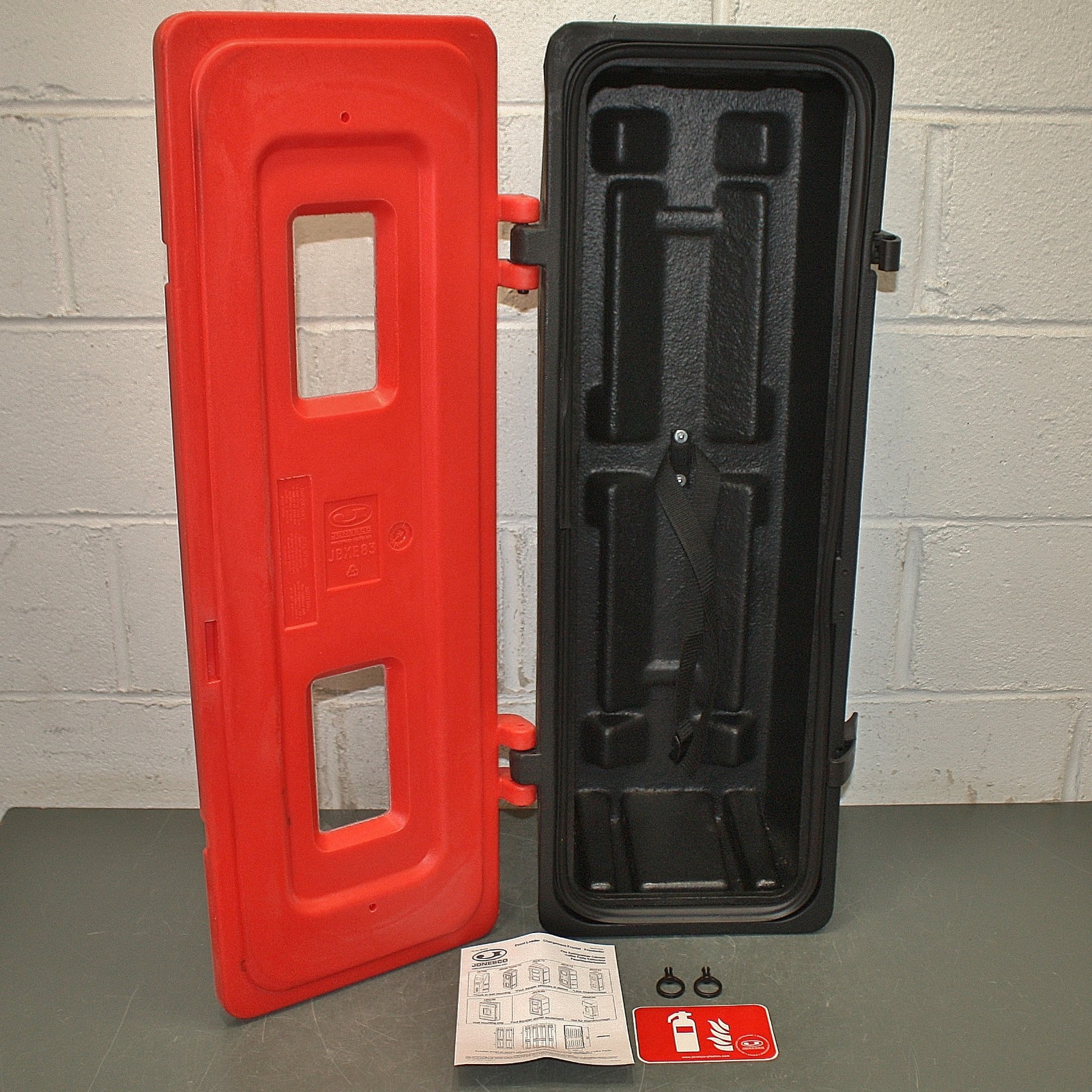 JonesCo Fire Extinguisher Cabinet JBXE83, 20 lb Tank, Wall Mount, Viewing Window