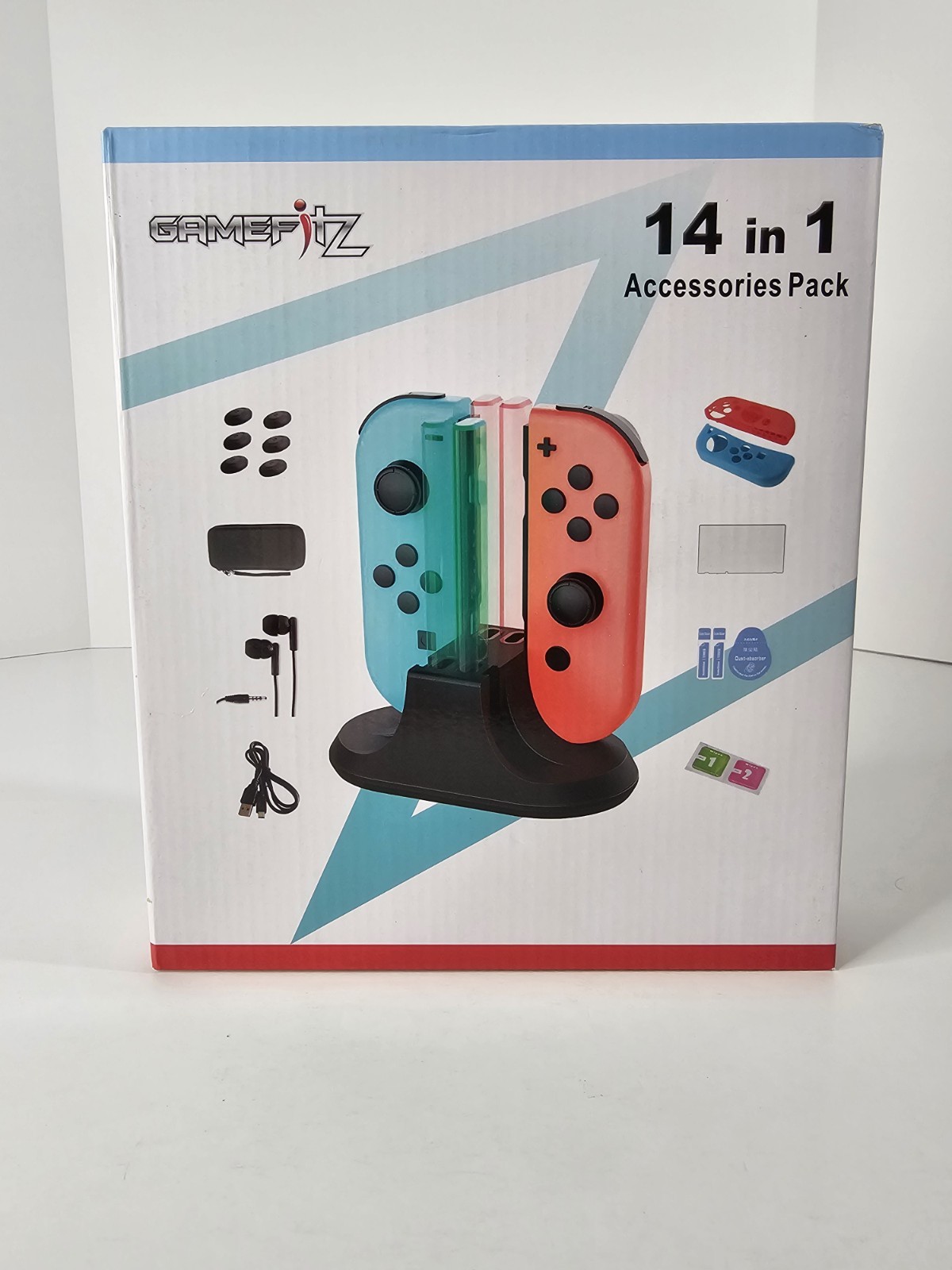 GameFitz 14-in-1 Accessories Kit for Nintendo Switch - Carry Case & More NEW