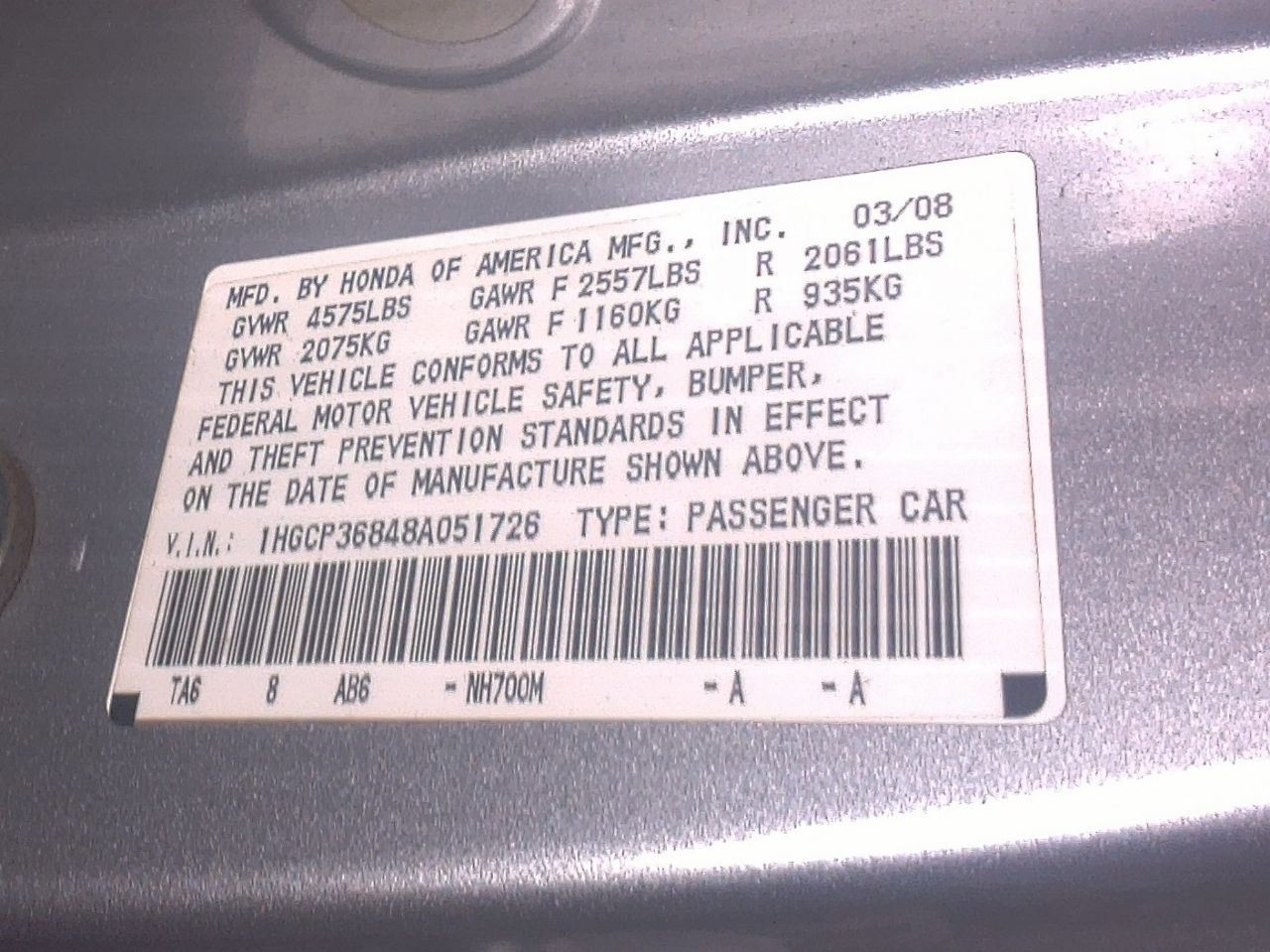 Chassis ECM Front Console Center Dash Sedan Fits 08-10 ACCORD 967532