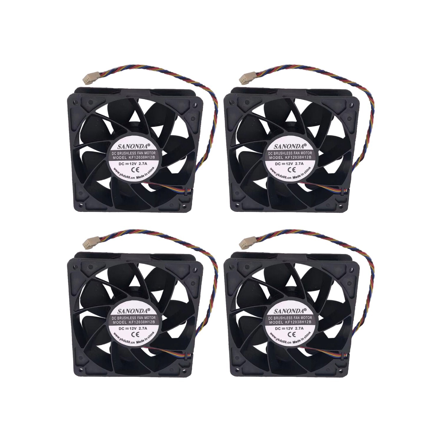 4 pcs Cooling Fan  4 pin fits Antminer S19 S9 V9 L3+ D3 D5 S11 S11 T17 Z15 Z11