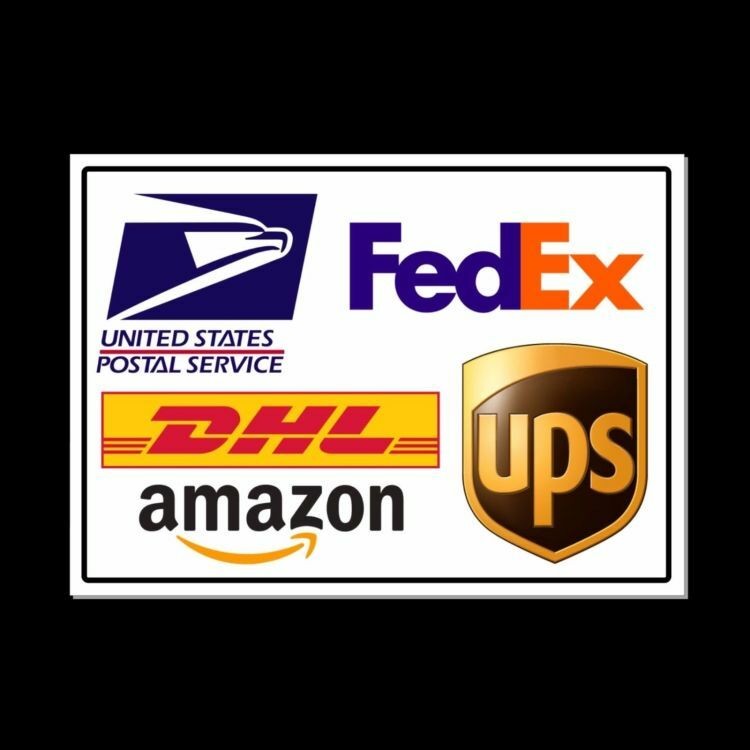 Package Delivery Instructions 5" x 7" Sign METAL usps fedex amazon ups MS023